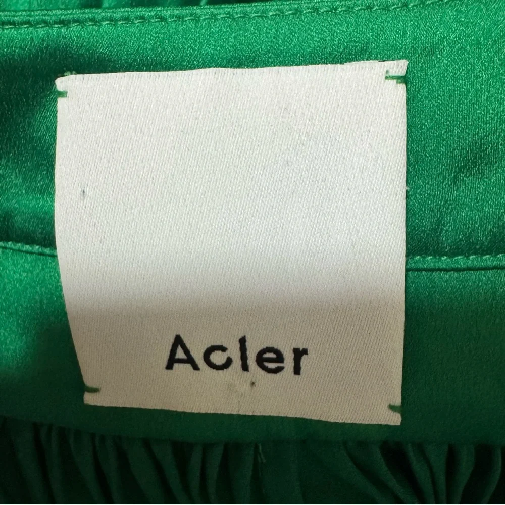 Acler Cedar Pleated Dress Emerald Green Size US 2 AU 6 $465 - Picture 9 of 11